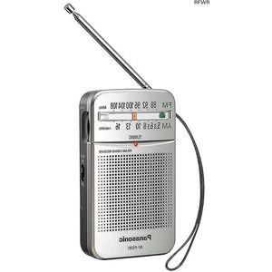 RFWR® Zakradio met Draagriem en Digitale Tuner - Batterij Aangedreven, Zilver