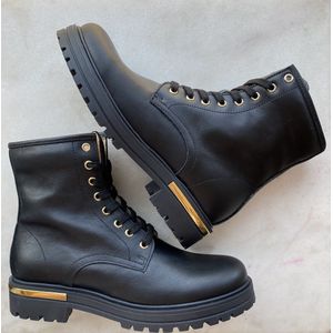 Lunella damesbottine zwart leder maat 38