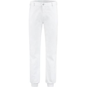 Yoworkwear Foodbroek polyester/katoen met manchetten wit maat 42