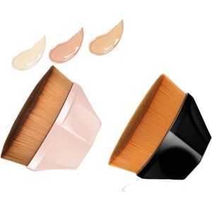 2-pack make-upkwasten - (zwart - roze) - foundationkwast - poederkwast - blush- en concealerkwast - make-upkwast beautytool met opbergdoos - foundationkwast - kwasten - make-upkwasten - foundation - concealer - make-upkwasten