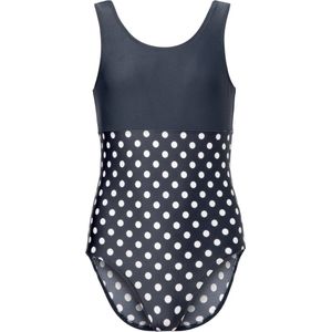 Merry Style Meisjes Zwemkleding – Badpak – Blauw/Bloemen – 140 - MS-MS10-445-SWS