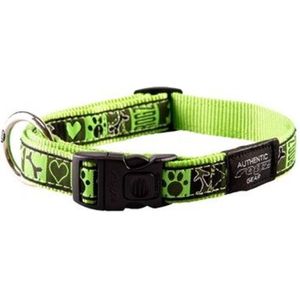 Rogz for Dogs - Lime groene halsband - maat M - verstelbaar 26-40 cm