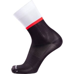 Nalini Unisex Fietssokken zomer - wielrensokken Zwart Wit - SOLID SOCKS H.24 Black/White - 41-43