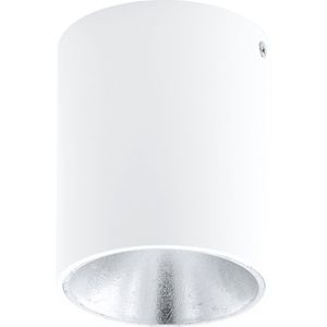 EGLO Polasso - Plafondlamp - 1 Lichts - LED - Ø100mm. - Wit, Zilver