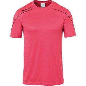 Uhlsport Stream 22 Shirt Korte Mouw Kinderen - Roze / Zwart | Maat: 152