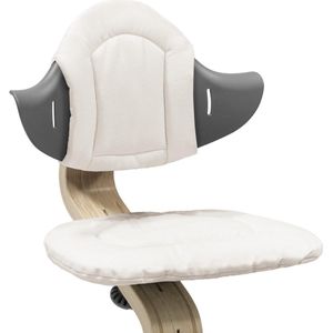 Nomi Stokke Kussen, Grey Sand - Voegt zachtheid en comfort toe aan de Nomi stoel & kinderstoel - Kinderen vanaf 6 maanden - Omkeerbaar + wasbaar in wasmachine
