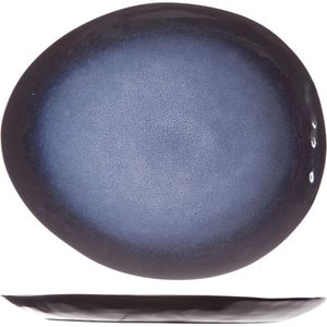 Cosy & Trendy Bord Sapphire 4 St Ovaal 27,5x23 cm Saffierblauw