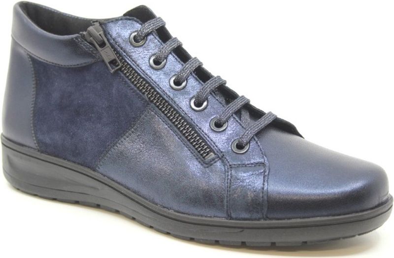 Solidus - 27005 - Veterboot - Blauw - Wijdte H