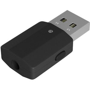 USB Bluetooth 5.0 Audio Adapter - 2-in-1 Transmitter en Receiver - zender en ontvanger - Inclusief 3.5mm AUX Kabel - Voor o.a. PC, TV en Speakers - zwart
