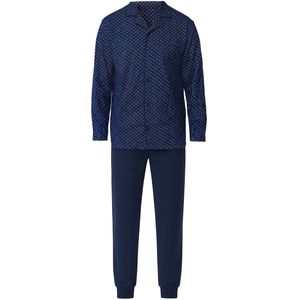 Pastunette - Pyjamaset - Donkerblauw - Katoen - Doorknoop Sluiting