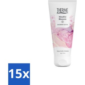 15 x Therme - Mindful Blossom - Douchegel - Verfrissend - Verzorgend - 200ml - Douchegel - Bloesemgeur - Pioenroos - Verfrissend - Verzorgend