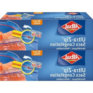 Vrieszakken met ritssluiting luchtdicht 1 liter - 2 x 20 stuks diepvrieszakjes
