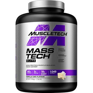 Muscletech Mass Tech - Weight Gainer / Mass Gainer - Vanille - 3200 gram (14 shakes)