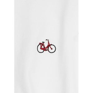 A-dam White Bike - T-shirt - Heren - Volwassenen - Vegan - Korte Mouwen - T-shirts - Katoen - Wit - M