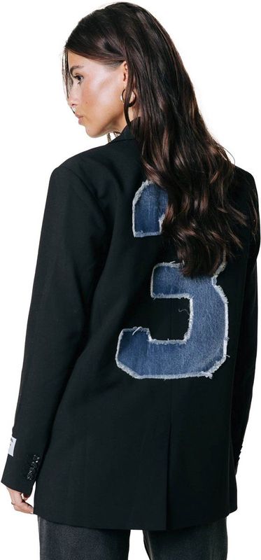 Colourful Rebel - Jesra Blazer - Zwart - Denim Patch - Blazer