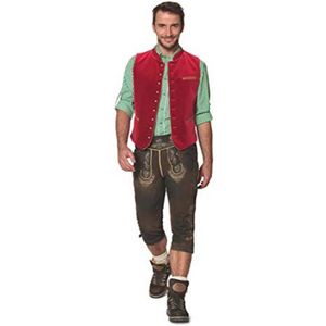 Heren Vest van Hoogwaardig Katoenfluweel met Suède Accenten