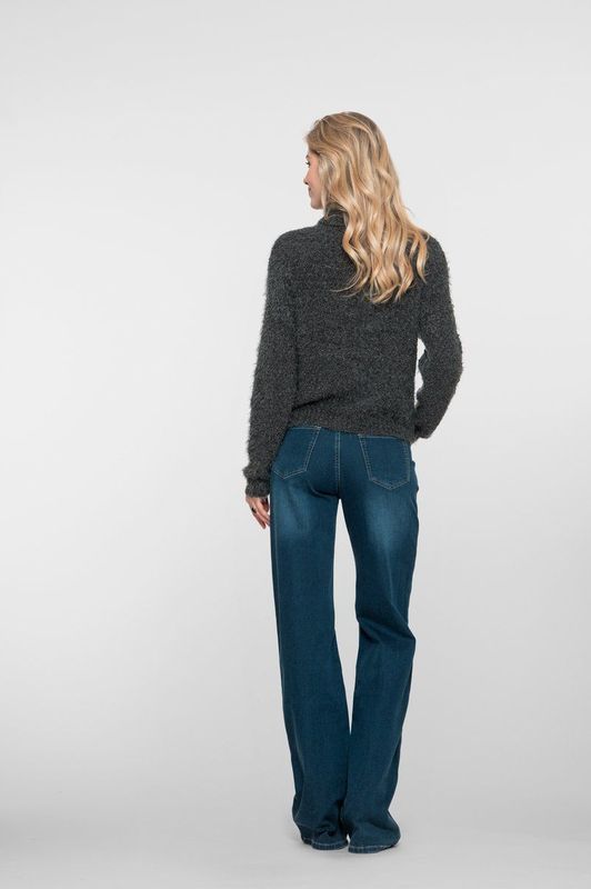 Geisha - High Waist Flared Jeans - Donkerblauw - Denim