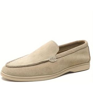 Nivard Loafers Heren - Met Hak - Herenschoenen - Instappers - Beige 39.5
