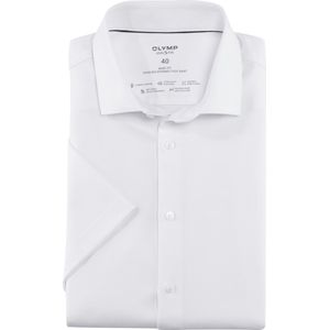OLYMP - 24/7 Level 5 - Overhemd - Wit - Strijkvriendelijk - Korte Mouwen