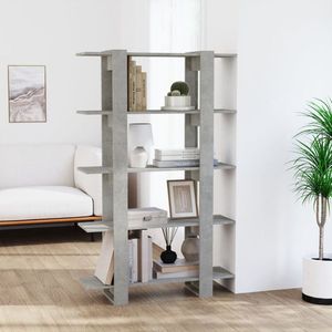 vidaXL Boekenkast/kamerscherm - 100x30x160 cm - Betongrijs Boekenkast - Bibliotheek - Opbergkast - Kamerdivider - Beton Grijs