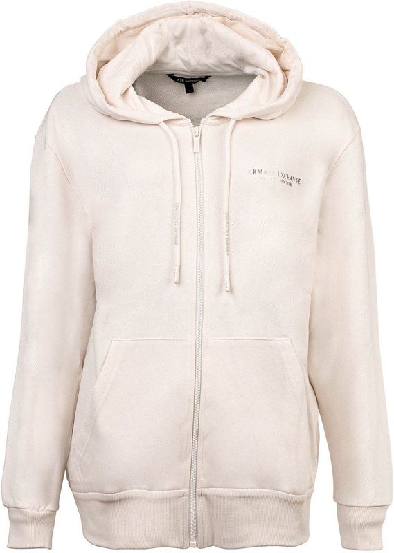 ARMANI EXCHANGE - Sweatvest - Zilver - Capuchon - Lange Mouw