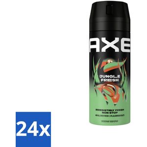 24 x AXE - Deodorant Spray - Jungle Fresh - Tropische Geur - Verfrissend - 150 ml - AXE Deodorant - Jungle Fresh - Tropische Geur - Deodorant Spray - Frisse Geur