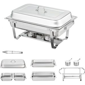 Warmhoudcontainer - 18L - Chafing Dish - 2 Groot / 4 Klein