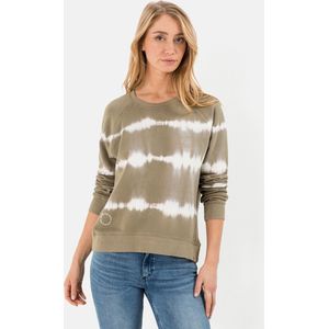 camel active Sweatshirt met tie dye Effect - Maat womenswear-S - Khaki