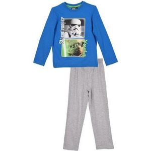 Star Wars - 2-delige Pyjamaset - Yoda & StormTrooper - Model ""Prepare For Battle"" - Blauw / Grijs - 104 cm - 4 jaar