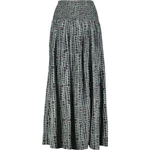 DIDI Dames Smocked skirt Magic in granite green with dots in a row print maat 42