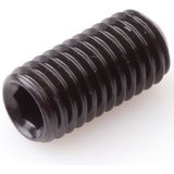 Stelschroef M8x12- zak á 10 stuks - zwart - binnenzeskant - inbus