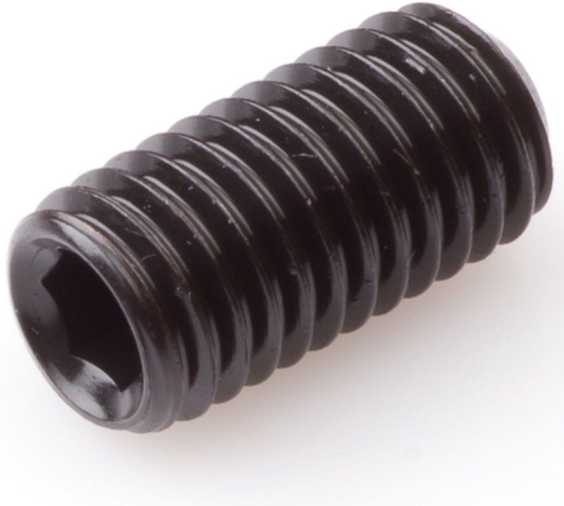 Stelschroef M8x12- zak á 10 stuks - zwart - binnenzeskant - inbus