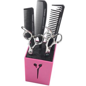 Scharenhouder - schaarhouder verpleegkundige - premium kwaliteit - rofessionele Salon Schaar Houder Kappers Kapper Kammen Klemmen Stand Container Schaar Opbergdoos Stijlvolle Organizers (Kleur: Roze)