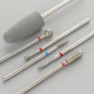 6-delige Diamant Nagelfrees Bit Set – Manicure & Pedicure Freesbitjes voor Cuticle, Acryl & Gelnagels – 3/32 inch Universele Schacht – Slijpen, Polijsten & Verwijderen