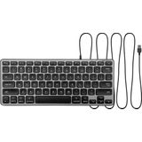 Macally - BLMINIZKEY - Compact Bedraad USB-A-Toetsenbord - Spacegray - Verlichte Toetsen