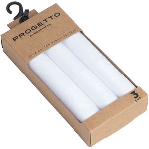 Zakdoeken wit 3-pack