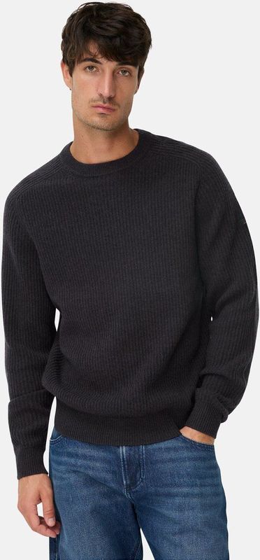 camel active - Pullover - Marineblauw - Gemaakt van Zuivere Wol