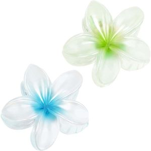 Provento - Haar Clip voor Vrouwen en Meisjes - Antislip Haarstyling Accessoires - Klauwen - Set van 2 - Parelgroen en Parelblauw