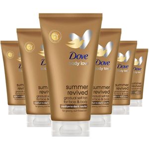 Dove DermaSpa Summer Revived Medium-Dark Self-tan Bodylotion 6x 75ml