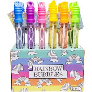 Bellenblaas XL Regenboog 6 STUKS - Groen - Geel - Oranje - Roze - Paars - Blauw - Cadeau voor kinderen - Rainbow - Traktatie - Uitdeelcadeaus voor kinderen - 25 CM