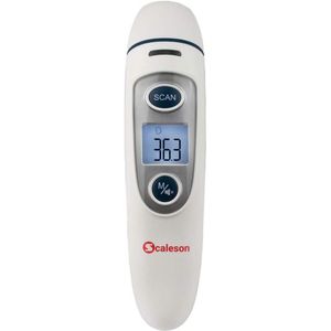 Contactloze infrarood thermometer - Oorthermometer en voorhoofdthermometer met LCD-scherm en koortsalarm