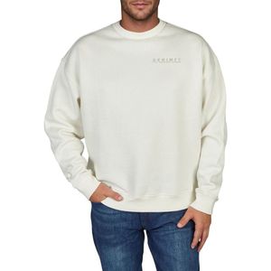 DENIMFY Heren trui DFKeno bequem Wit S Ronde Hals Volwassenen