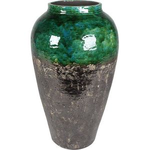 Bottle Lindy Green Black donkergroen pot 28 cm bloempot voor binnen