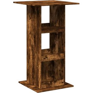 vidaXL - Bartafel - met - opbergruimte - 60x60x102 - cm - hout - gerookt - eikenkleur