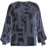 YEST - CURVE Fleur - Blouse - Dark Navy