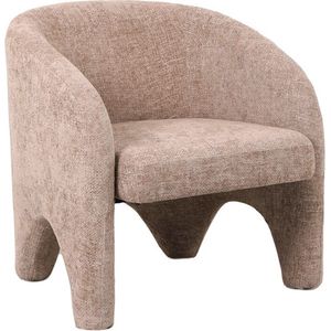 Fauteuil Elle in stof chenille zand | stoel Elle | stof chenille | beige