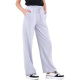 COMEOR - Joggingbroek - Grijs - Dames - Lange Katoenen Trainingsbroek - Losse Sweatpants met Elastische Tailleband