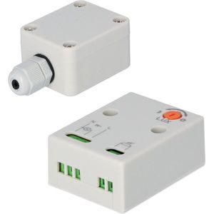 HOFTRONIC Schemerschakelaar - IP65 waterdichte daglichtsensor voor buiten en binnen - 3-100 Lux gevoeligheid - 3 jaar garantie - volledig instelbaar