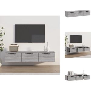 vidaXL Wandkast - Trendy - TV-meubel en opbergkast - 102 x 30 x 20 cm - Grijs sonoma eiken - Wandsteun