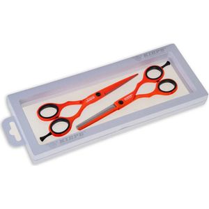 Kiepe Professional - Professionele Kappersscharenset - 5.5 inch - Mango - Kappersschaar & Coupeschaar - kappersschaar RVS - Schaar - Haar - Knipschaar - Knippen - Kapper Set - Kapper - Premium Kappersschaar - Ergonomisch